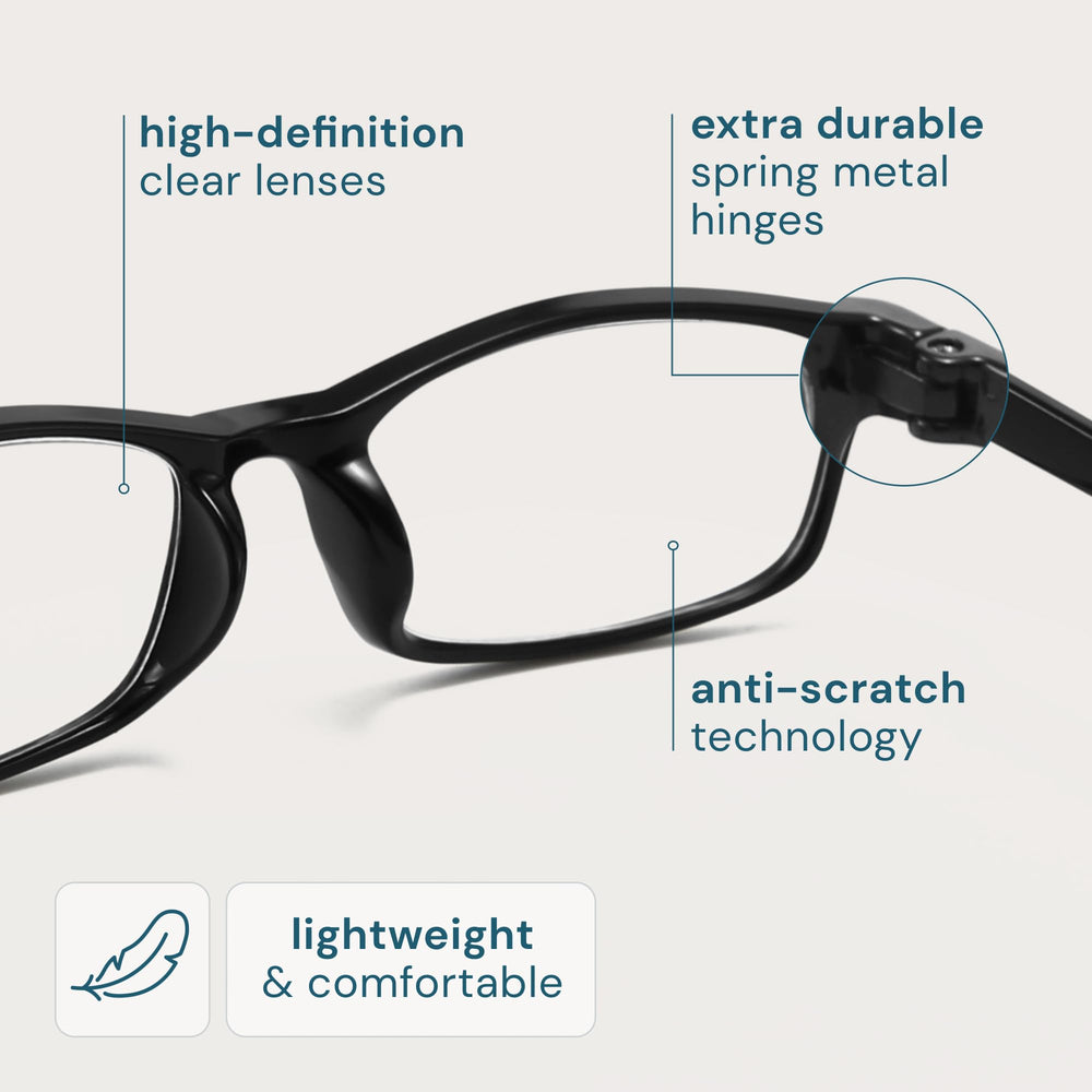 Gaoye gafas en uso leyendo libro mejorando claridad de texto
