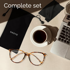 Gaoye gafas sobre escritorio, mejora la comodidad durante trabajo