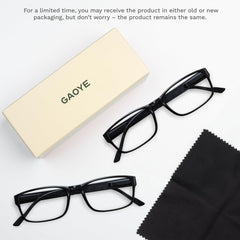 Gaoye estilo de vida en oficina con gafas para lectura y aspecto profesional