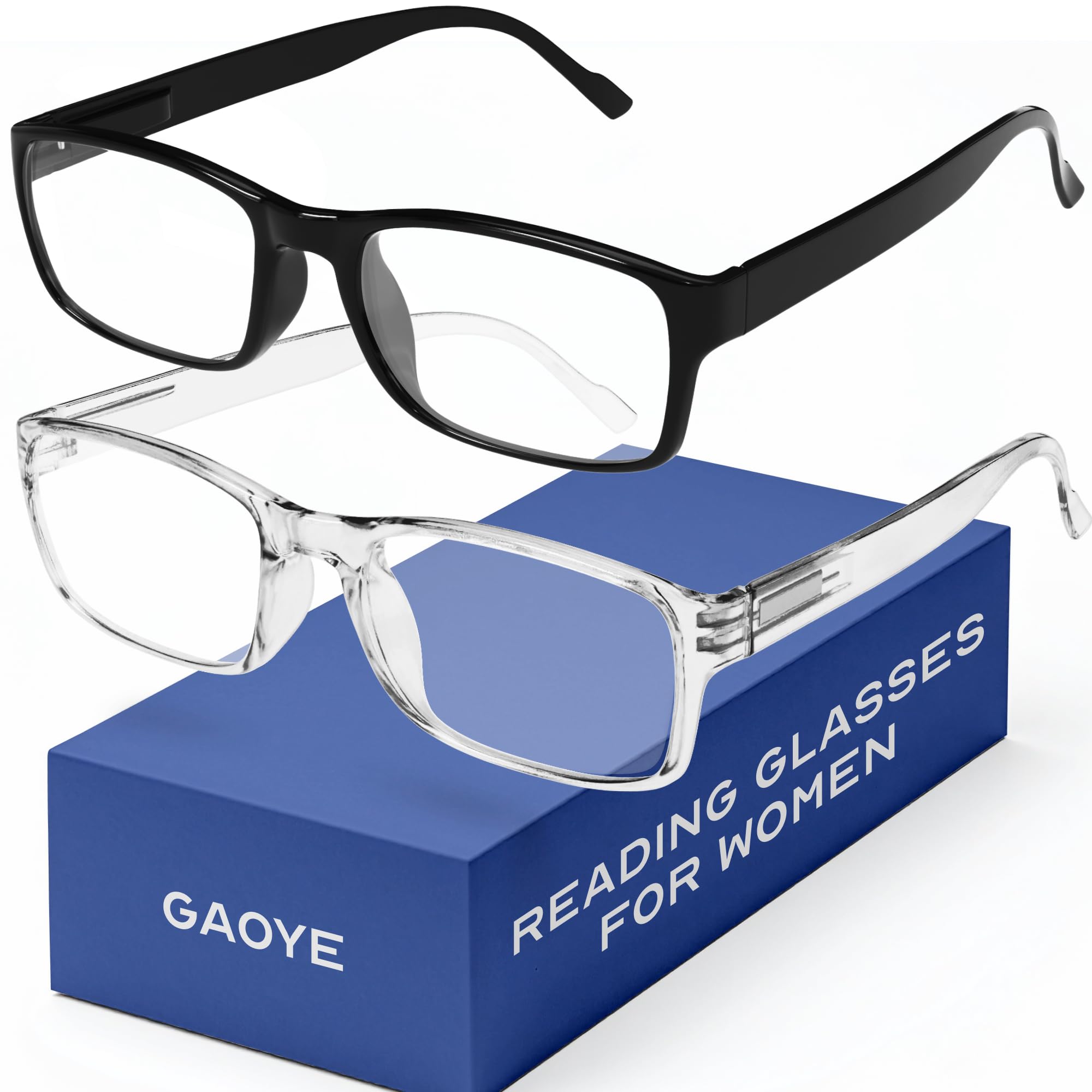 Gaoye vista frontal montura rectangular, aspecto profesional y cómodo