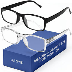 Gaoye vista frontal montura rectangular, aspecto profesional y cómodo