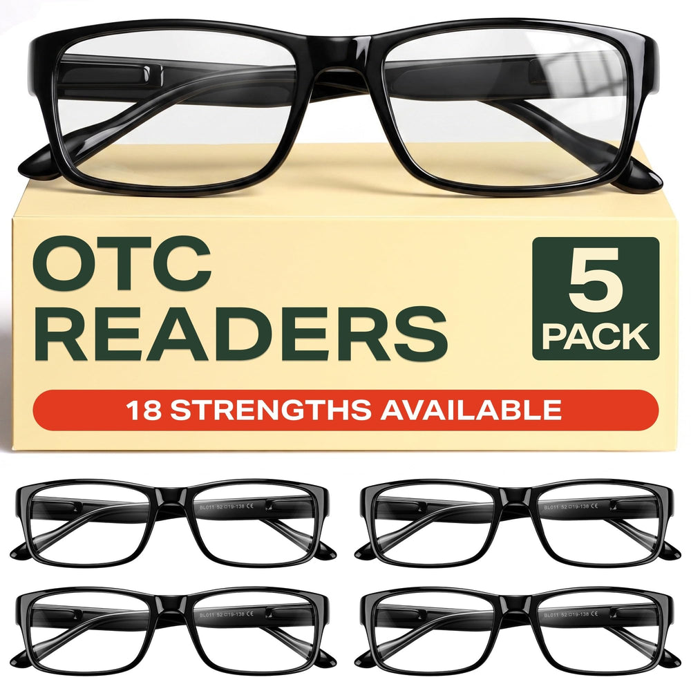 Gaoye vista frontal pack de cinco gafas, opciones prácticas para cada día