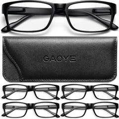 Gaoye vista frontal del pack de cinco gafas, versatilidad inmediata