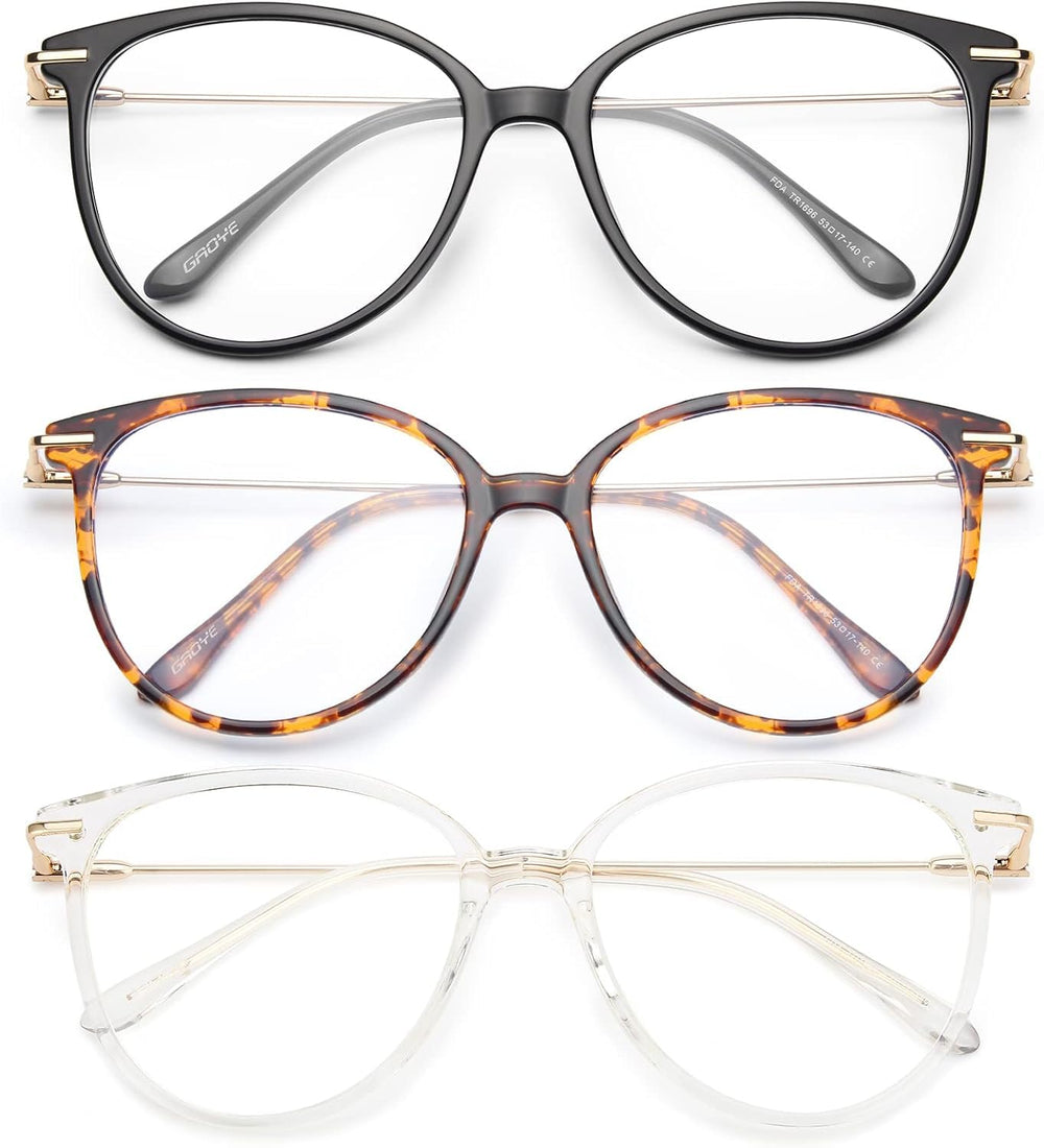 Gaoye gafas redondas frontal muestra diseño y ligereza