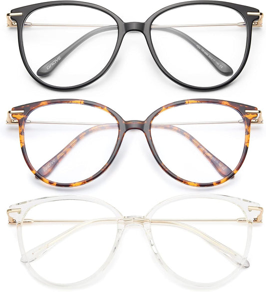 Gaoye gafas redondas frontal muestra diseño y ligereza