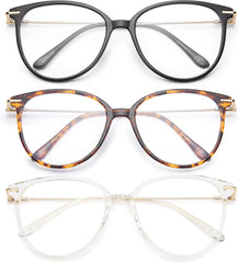 Gaoye gafas redondas frontal muestra diseño y ligereza
