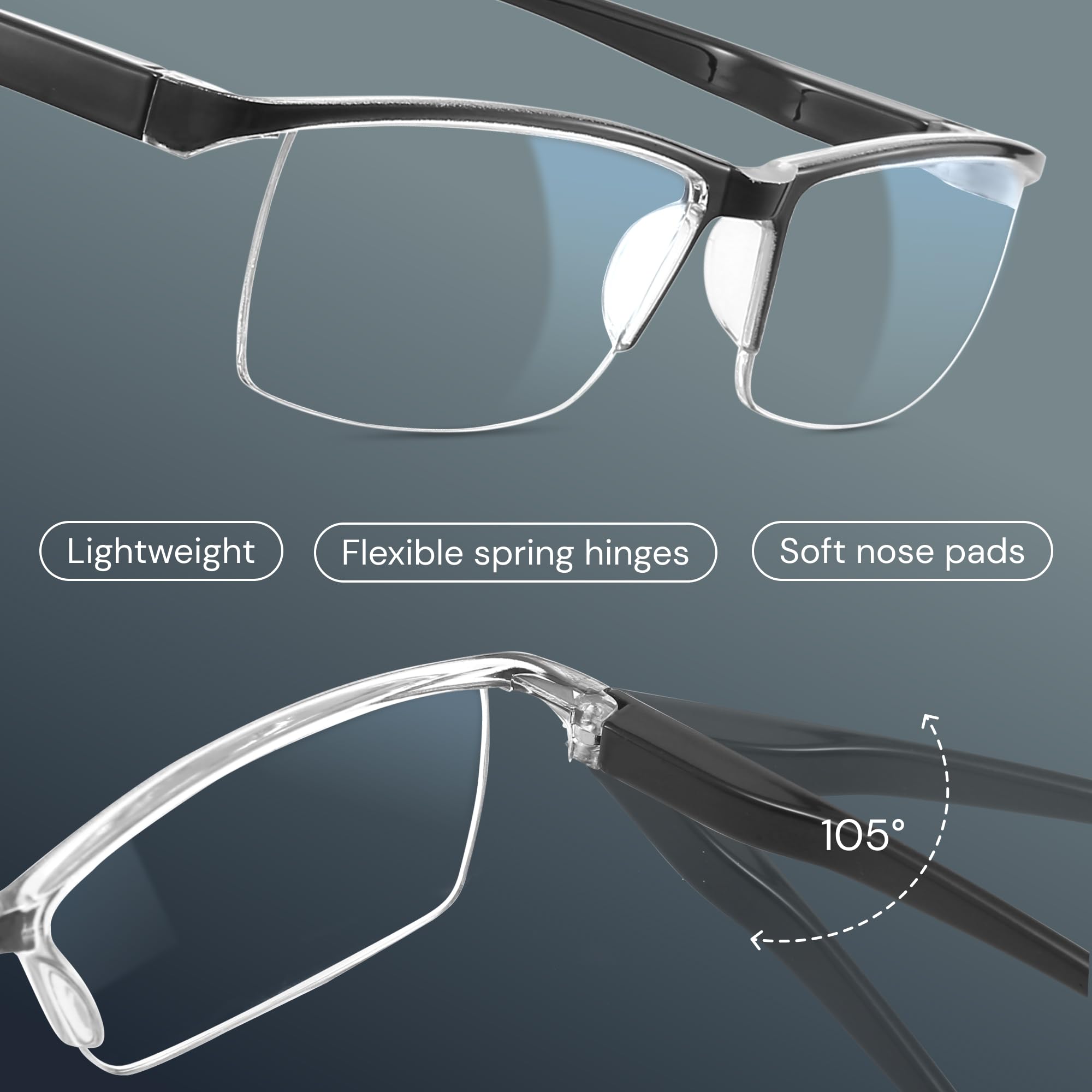 Gaoye gafas plegadas listas para viaje comodidad de transporte