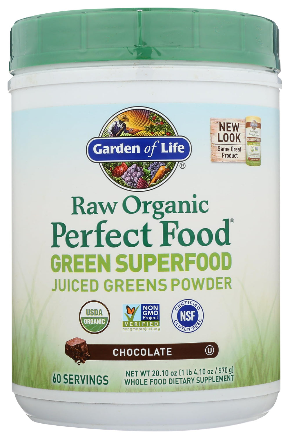Garden of Life batido servido en vaso, aporte vegetal sabroso y listo