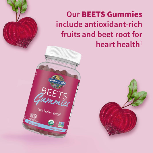 Garden of Life textura de gomina BEETS visible y apetecible con ingredientes reales