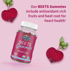 Garden of Life textura de gomina BEETS visible y apetecible con ingredientes reales