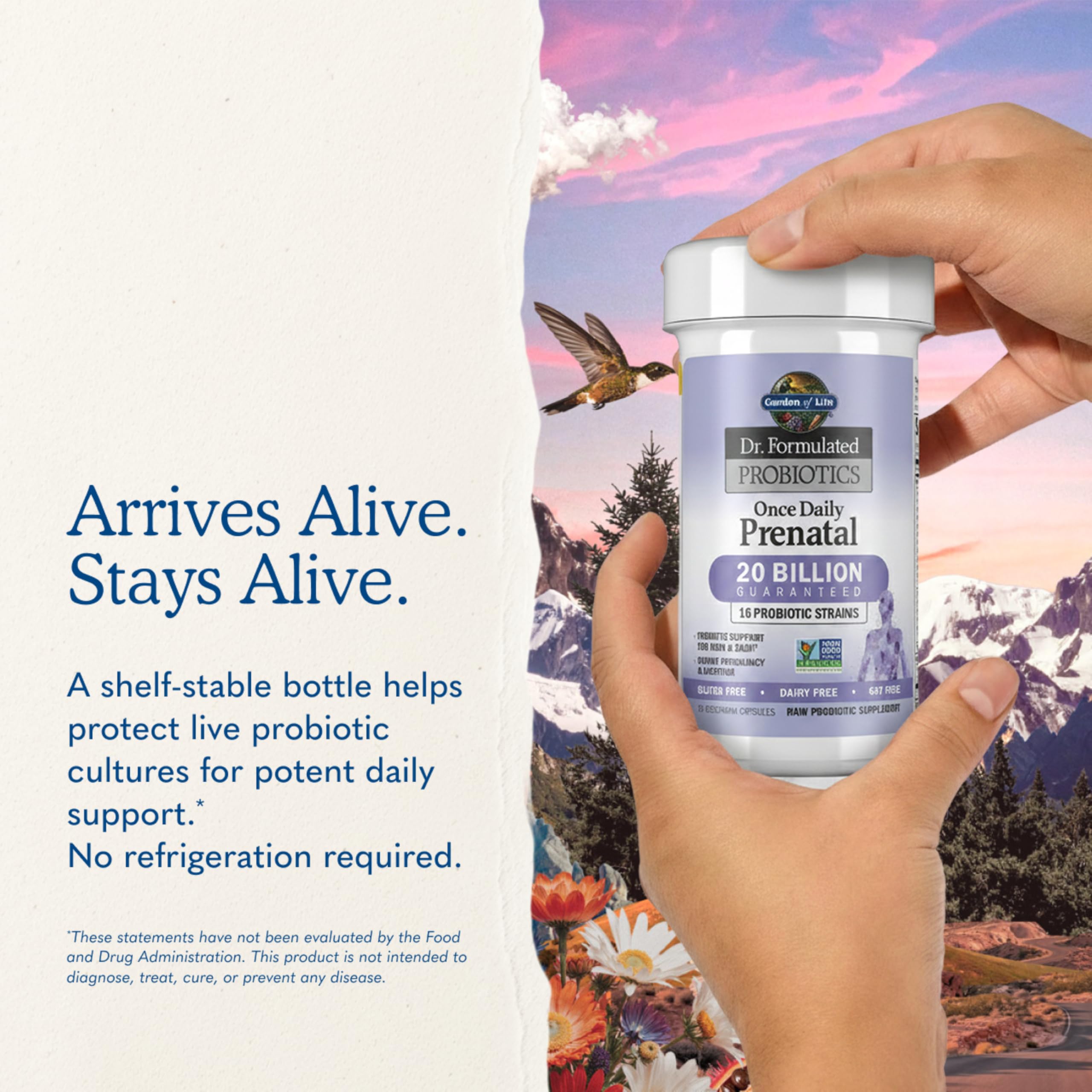 Garden of Life caja abierta con cápsulas vegetarianas listas para uso