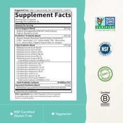 Garden of Life etiqueta de ingredientes que muestra 50B CFU y cepas listadas