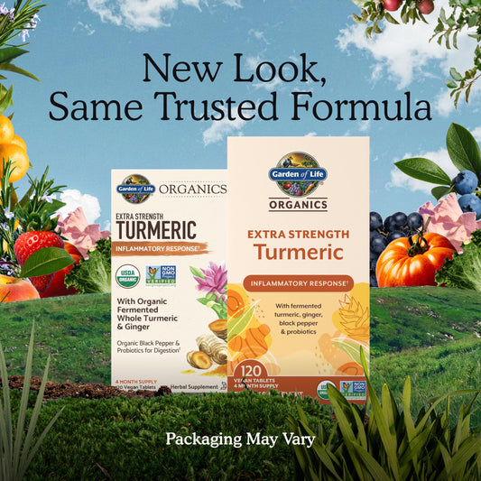 Close-up de tabletas Garden of Life con textura natural y pureza
