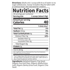 Cuchara con porción de Detoxifiber Garden of Life indicando tamaño y uso práctico
