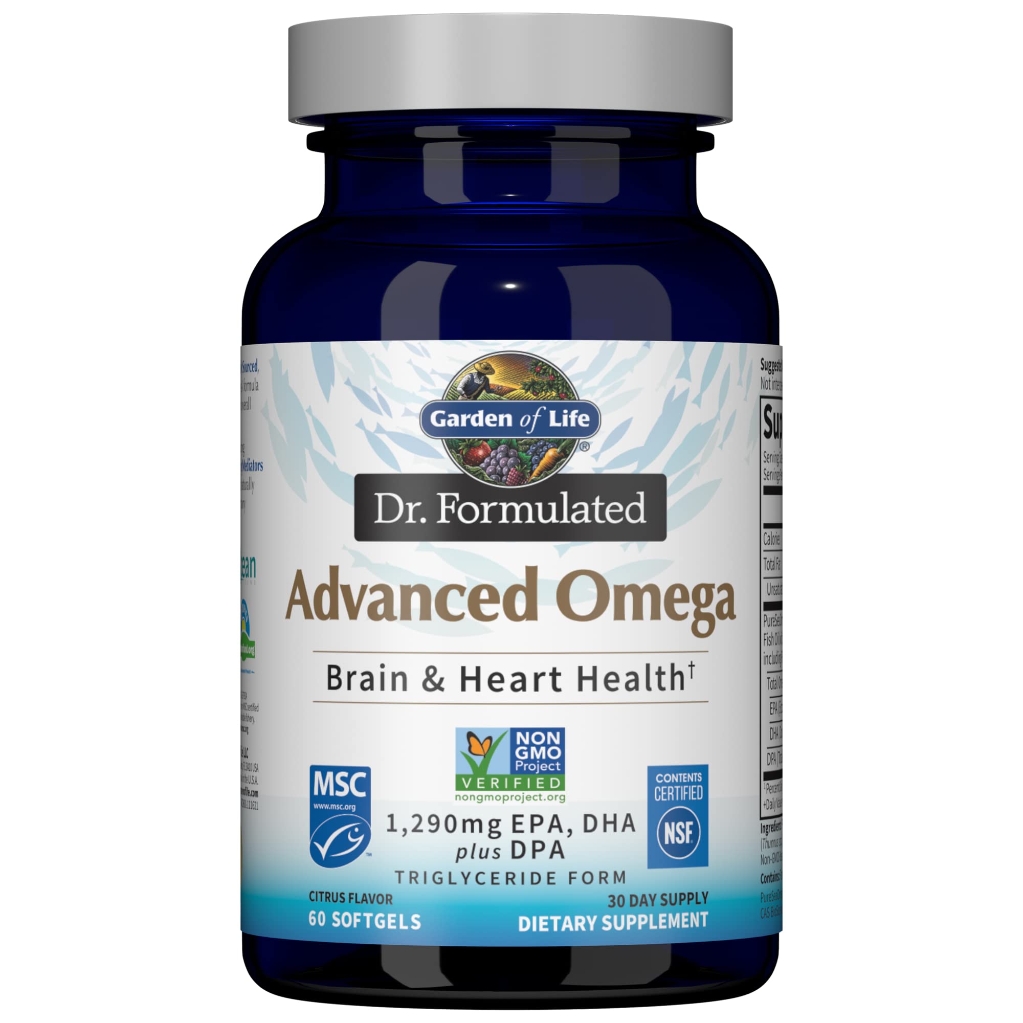 Garden of Life envase frontal mostrando la marca y beneficios
