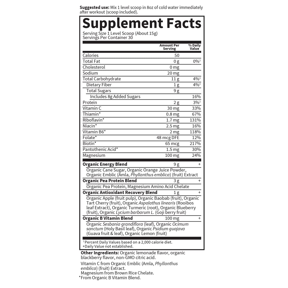 Garden of Life etiqueta con certificaciones NSF y USDA confianza deportiva