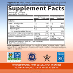 Garden of Life etiqueta con lista de ingredientes y certificaciones claras