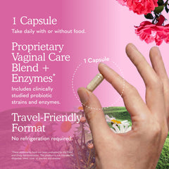 Etiqueta Garden of Life con lista de cepas y beneficios para salud urinaria