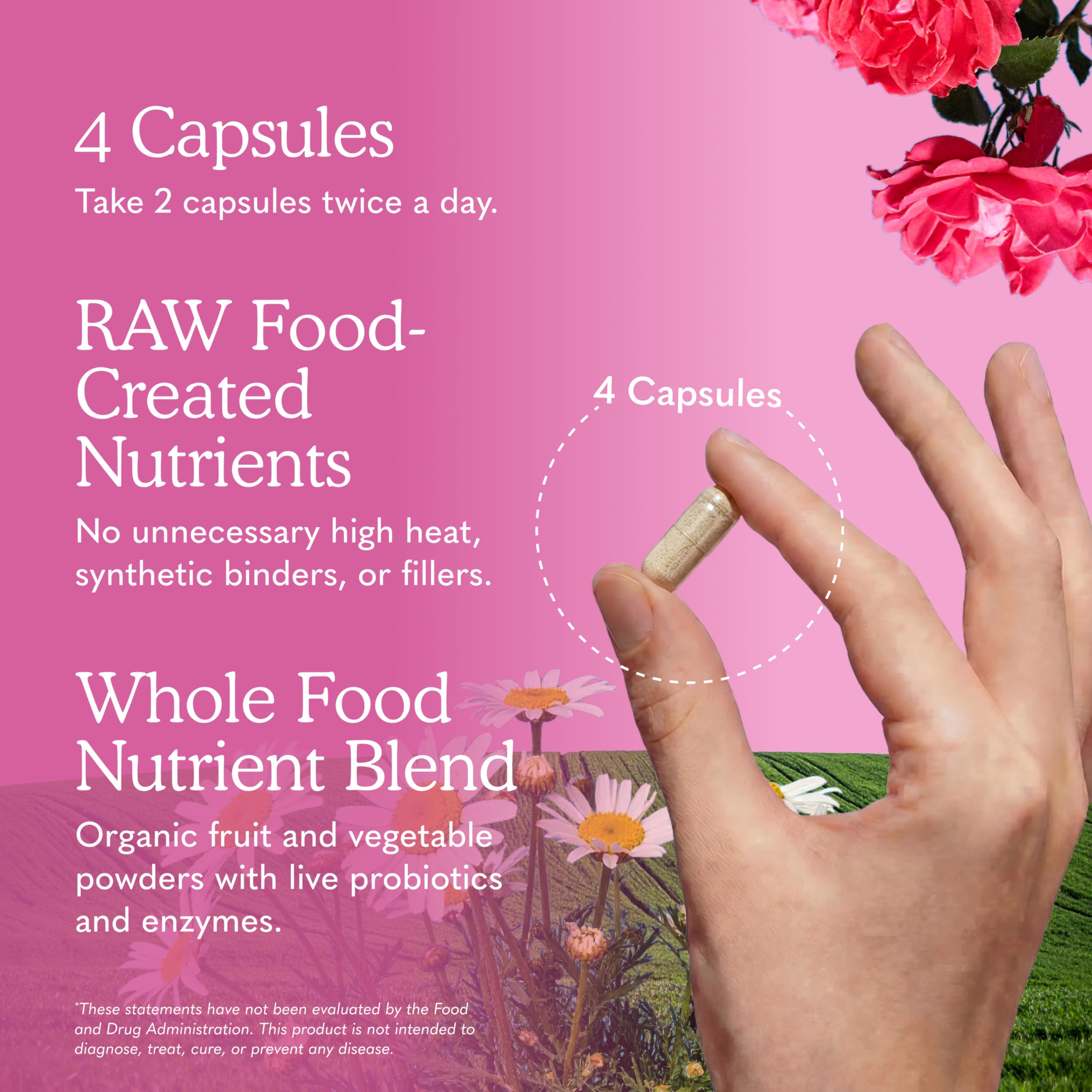 Detalle de etiqueta Garden of Life con valores nutricionales clave visibles