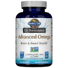 Garden of Life frasco frontal mostrando etiqueta y beneficios claros