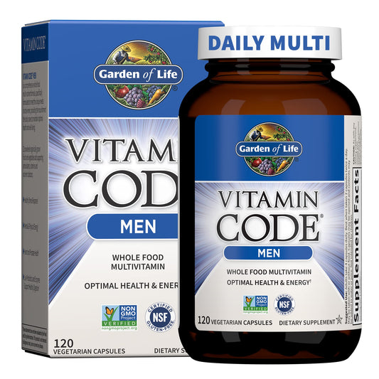 Garden of Life vista frontal del empaque mostrando beneficio multivitamínico