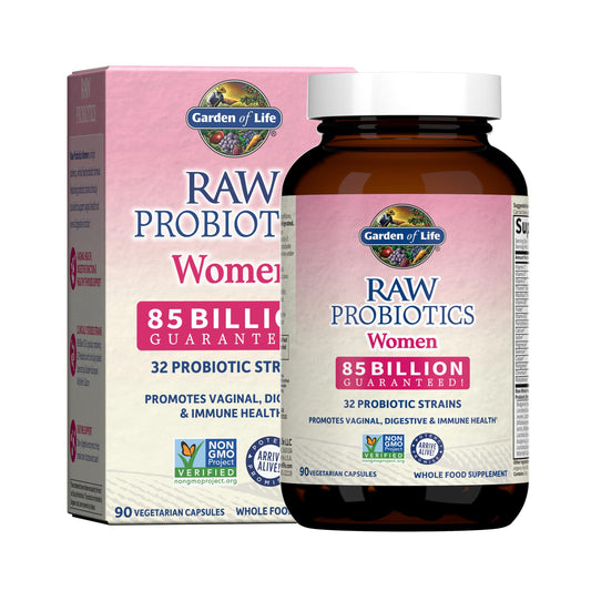 Garden of Life frente del producto mostrando etiqueta y beneficios