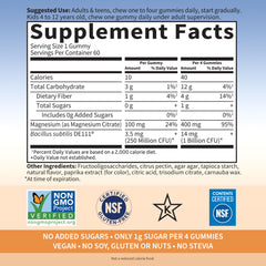 Garden of Life etiqueta con ingredientes y certificaciones visibles