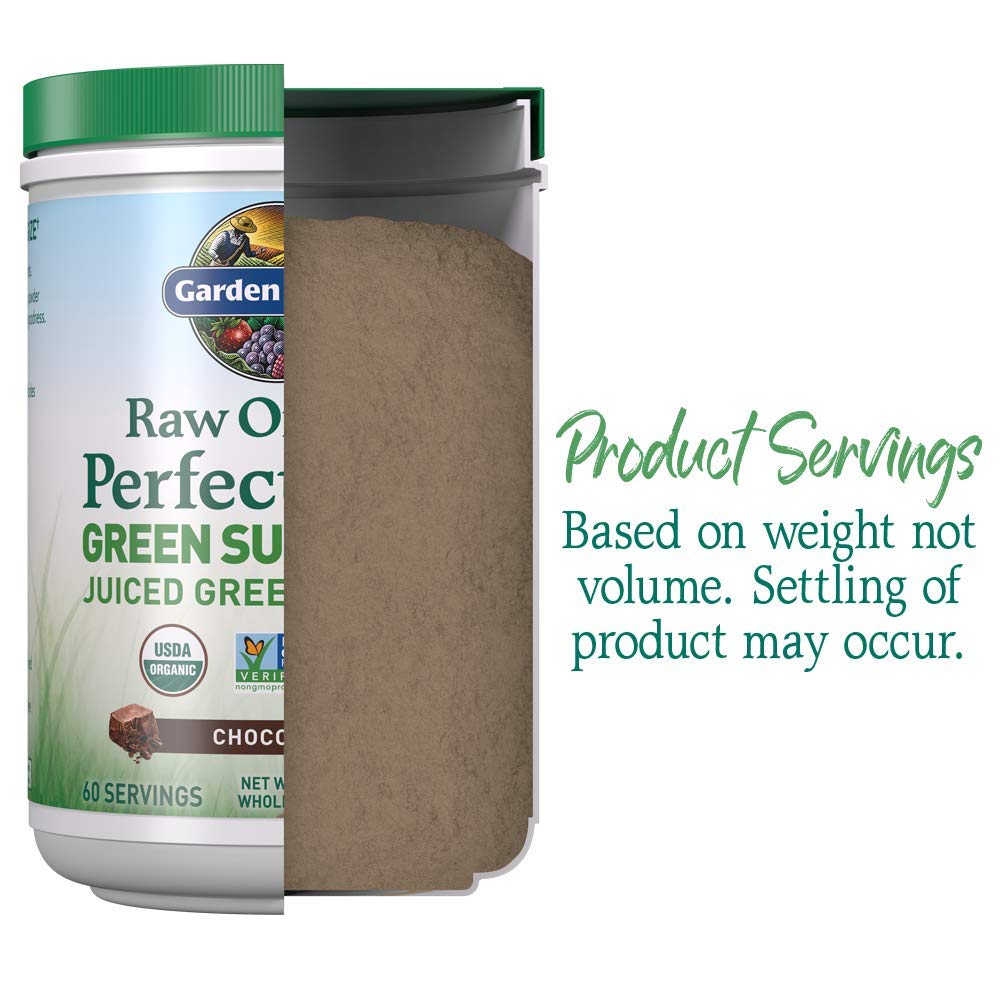 Garden of Life ingredientes: brotes y pastos frescos, densidad nutricional