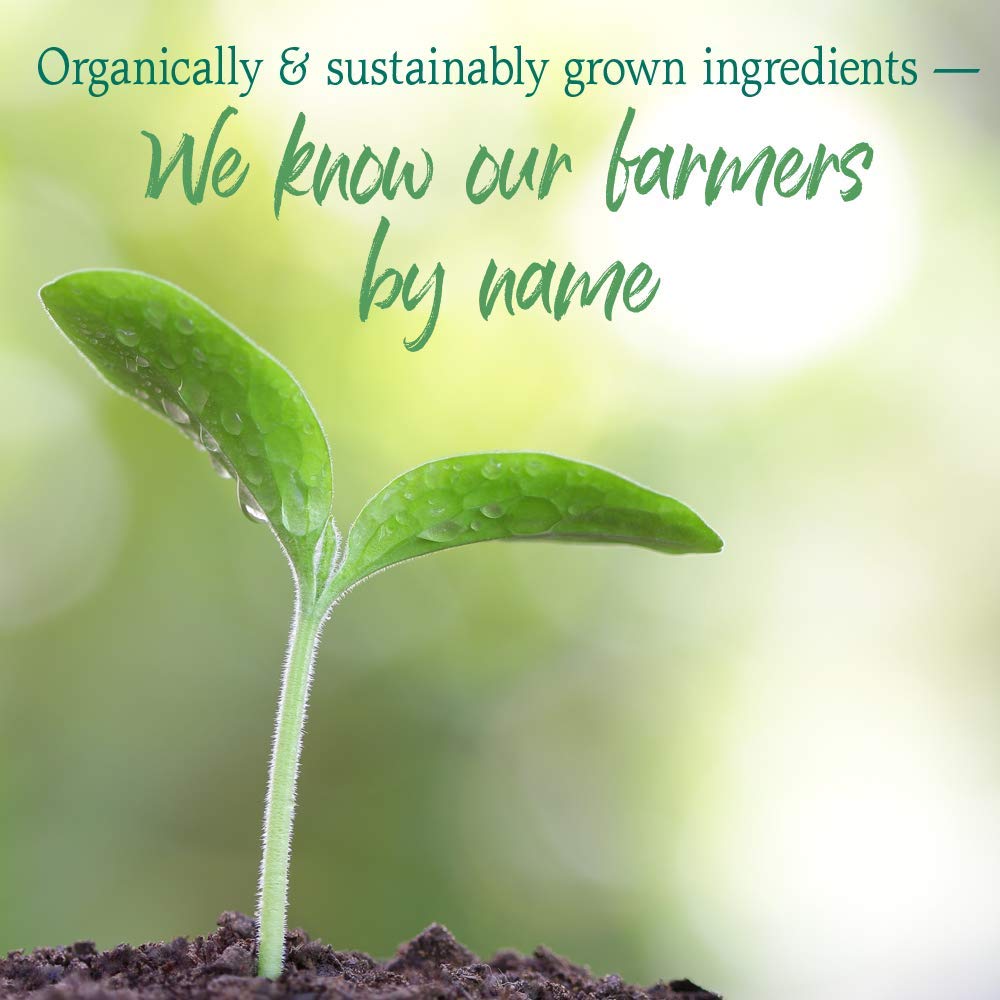 Garden of Life brotes y polvo juntos resaltando ingredientes naturales