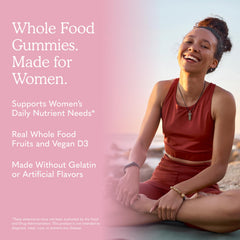 Frutas enteras usadas por Garden of Life destacando nutrientes de origen real