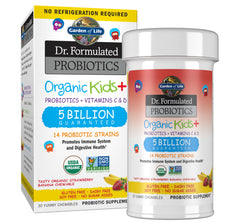 Garden of Life envase frontal con masticables y beneficios claros