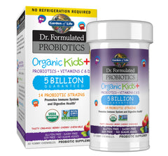 Garden of Life frasco frontal Berry Cherry mostrando el diseño y beneficios