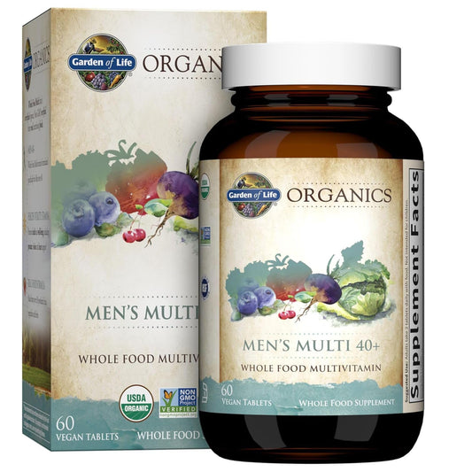 Garden of Life envase frontal mostrando multivitamínico 40+ y claridad de uso