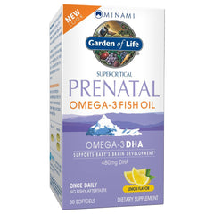 Garden of Life envase frontal del producto mostrando beneficios y sabor limón