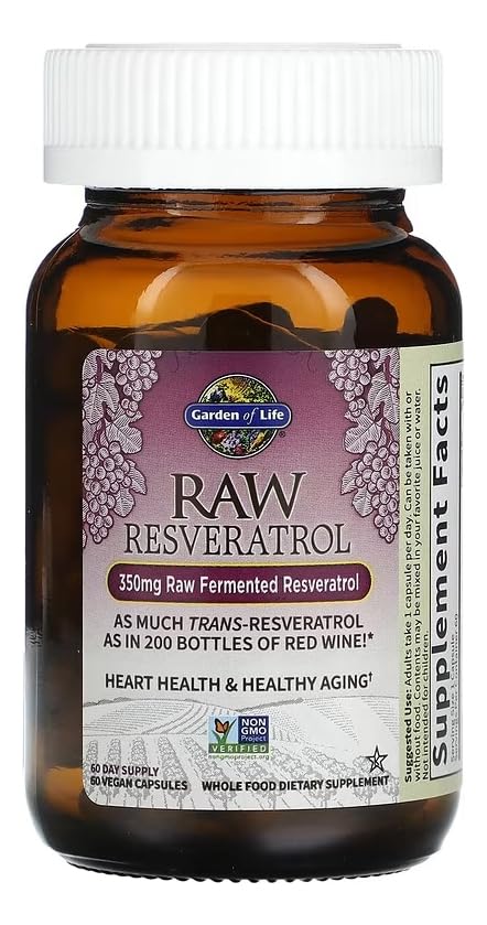Garden of Life polvo de resveratrol en primer plano muestra textura pura y fermentada