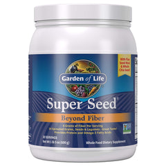 Garden of Life envase frontal mostrando etiqueta y beneficios