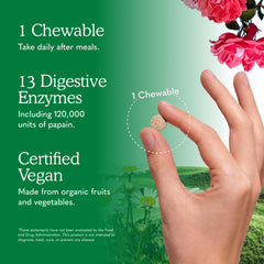 Bote abierto Garden of Life con tabletas masticables listas para tomar