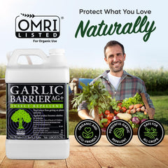 Garlic Barrier galón almacenado correctamente listo para mezclas