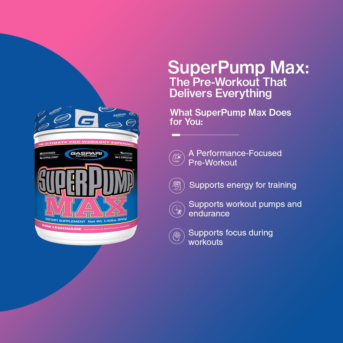 Gaspari SuperPump MAX en uso pre-entreno con atleta preparado para mayor rendimiento