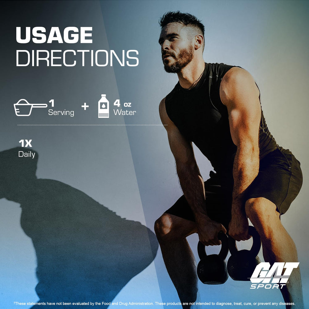 GAT SPORT envase en manos para comparar tamaño y cantidad de 200 servicios