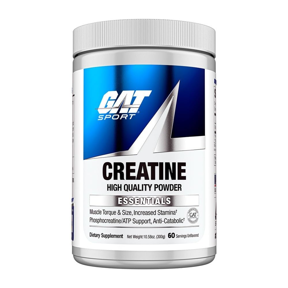 GAT SPORT envase frontal con creatina, presentación clara y compacta