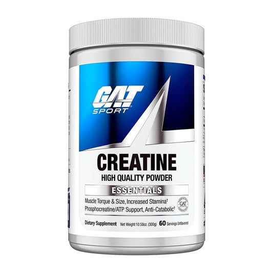 GAT SPORT envase frontal con creatina, presentación clara y compacta
