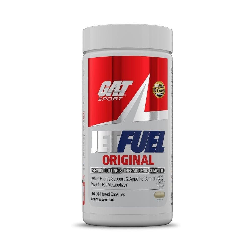GAT SPORT JETFUEL frente del envase mostrando etiqueta y beneficio energético