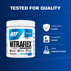 GAT SPORT vaso con mezcla azul lista para beber, beneficio: bebida energética pre-entreno