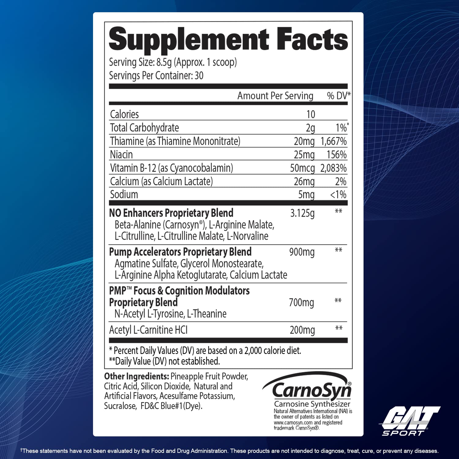 GAT SPORT producto en uso en gimnasio aportando enfoque y energía