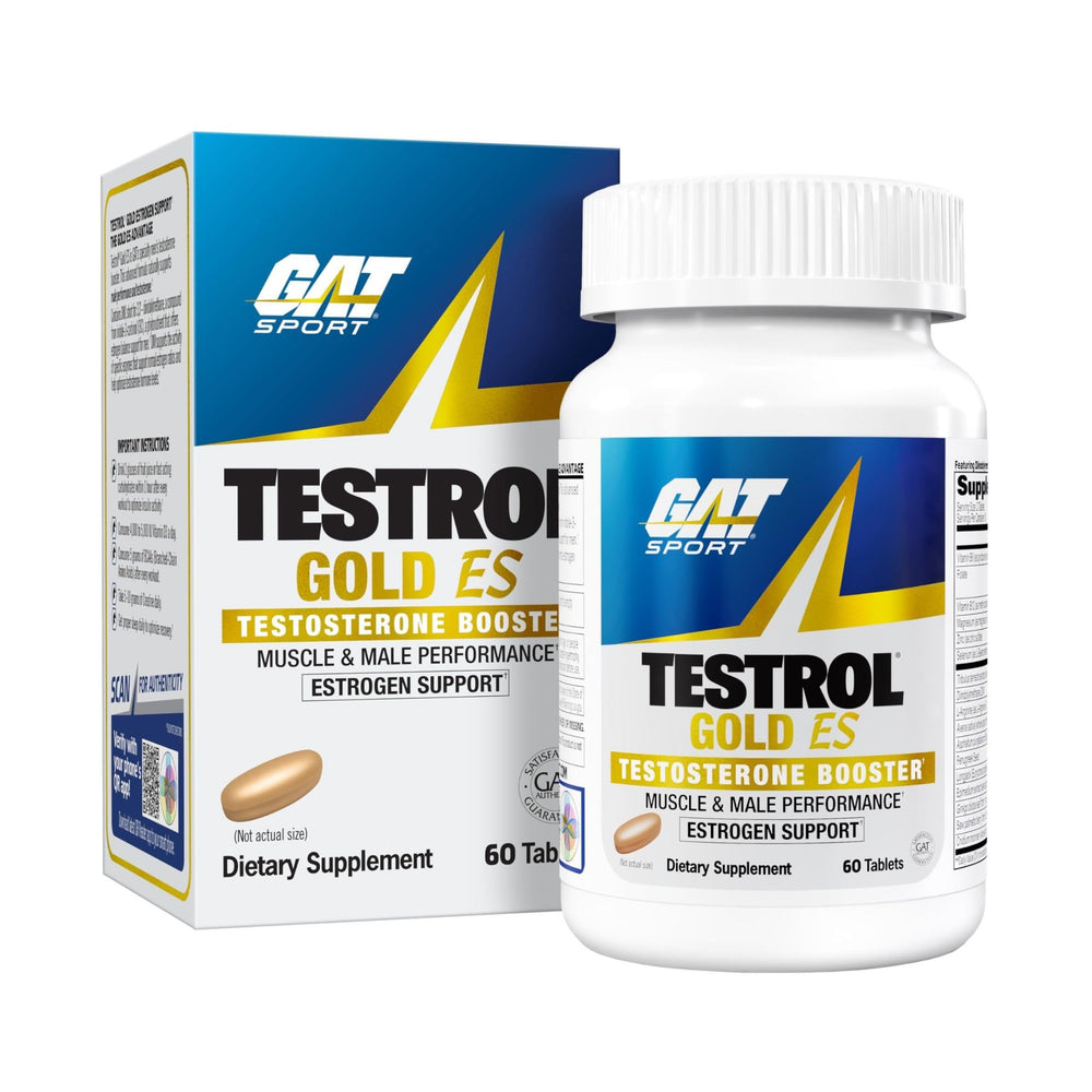 GAT SPORT Testrol Gold ES frontal del envase y diseño profesional