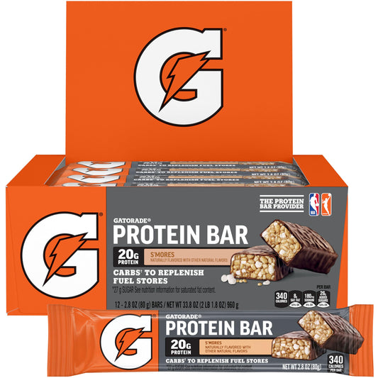 Gatorade Recover Whey empaque frontal sabor S'mores, práctico para llevar