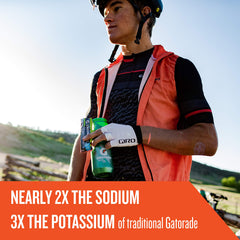 Etiqueta nutricional de Gatorade Endurance mostrando sodio y potasio, marca informativa