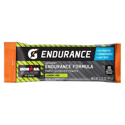 Gatorade Endurance sobre frontal mostrando marca y sabor limón-lima, hidratación práctica