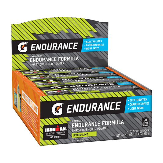 Gatorade Endurance sobre visto de lado para ver tamaño y formato portátil